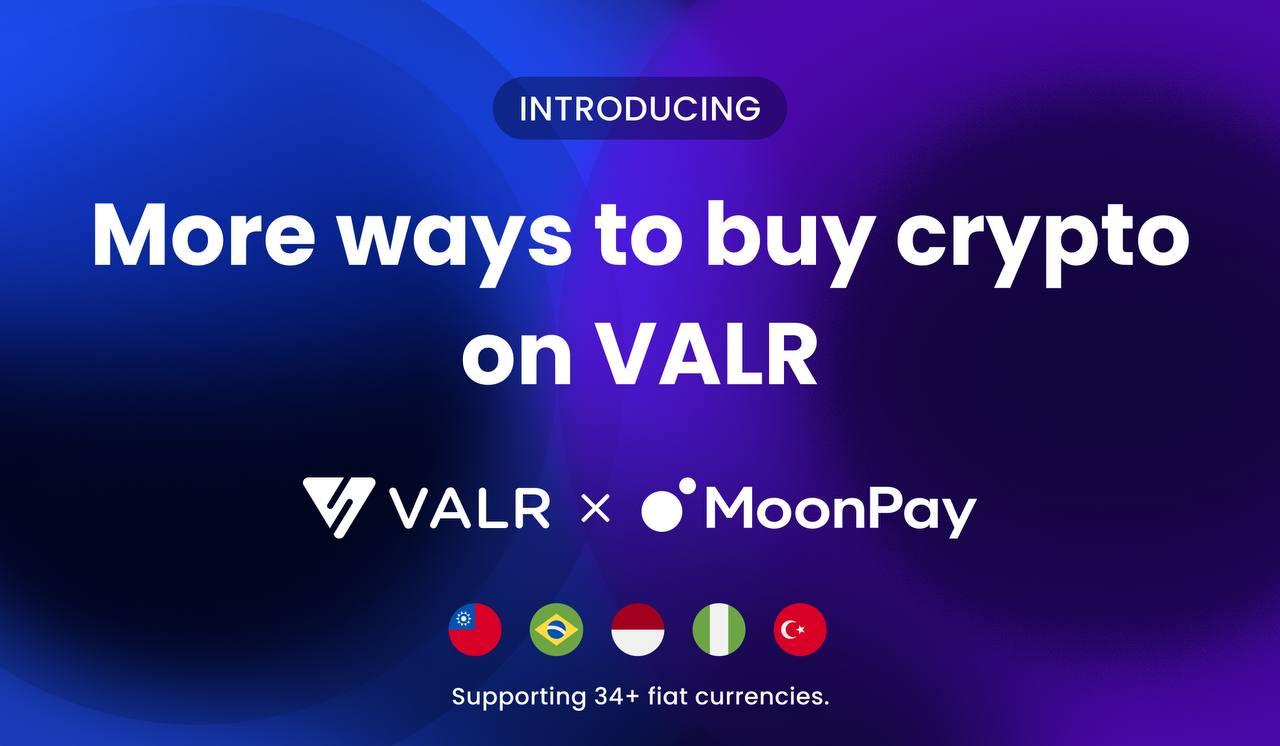 VALRとMoonPay、グローバルな暗号通貨アクセス向上のために統合を発表