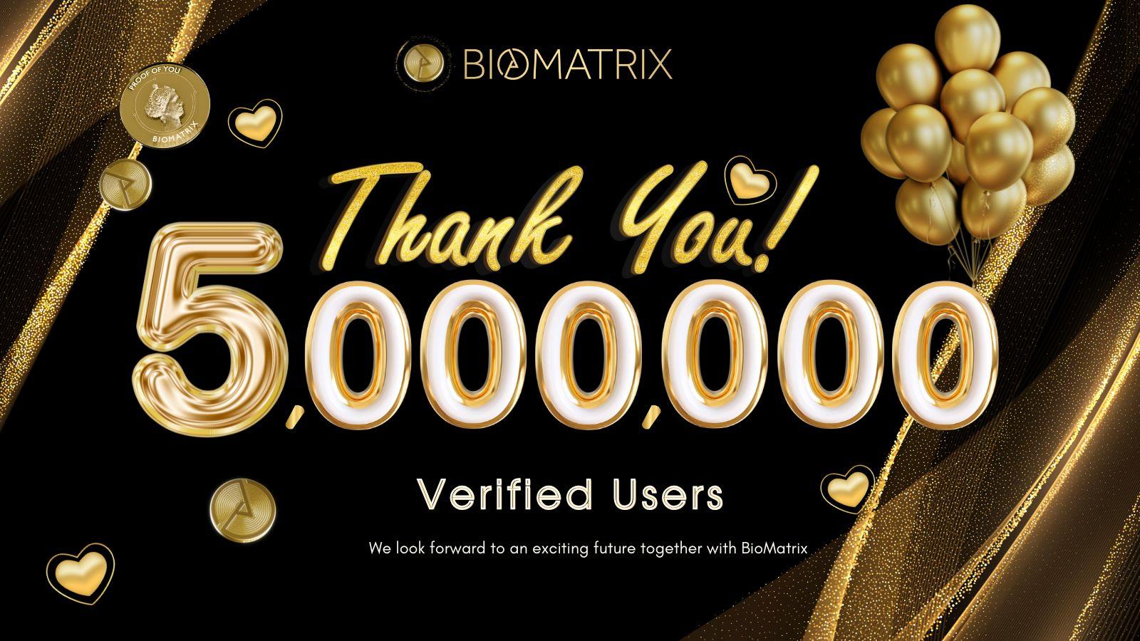 BioMatrixが500万人以上の認証ユーザーを突破し、Web3におけるリアルな人間関与の新基準を設定！