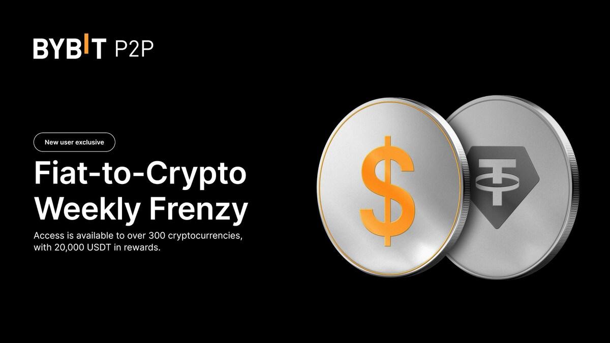 Bybitが新規ユーザー向けに週2万USDTの賞金プールを提供する「フィアットから仮想通貨へのウィークリーフレンジー」を開始！