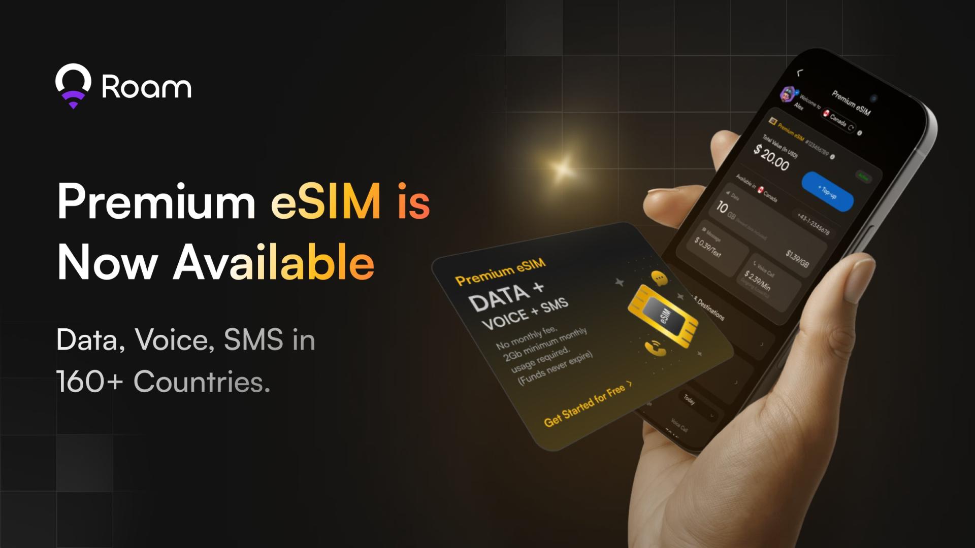 Roamが新しいプレミアムeSIMを発表！世界中で使える音声・SMS・データ通信の解決策