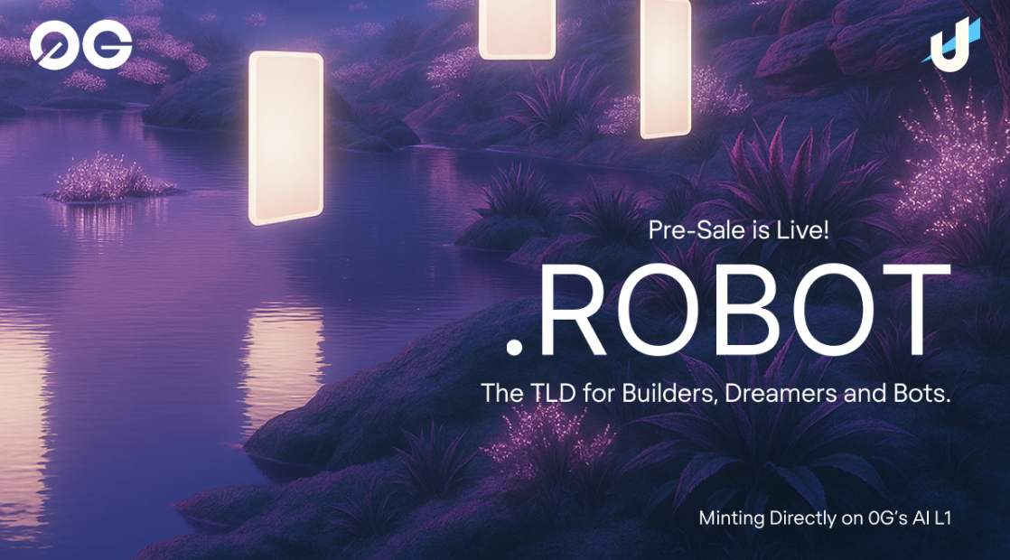 Unstoppable Domainsと0G財団、機械時代のID「.ROBOT」発表