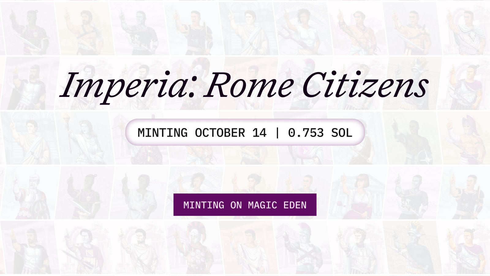 Rome、NFTジェネシスコレクション「Imperia」をMagic Edenで発表