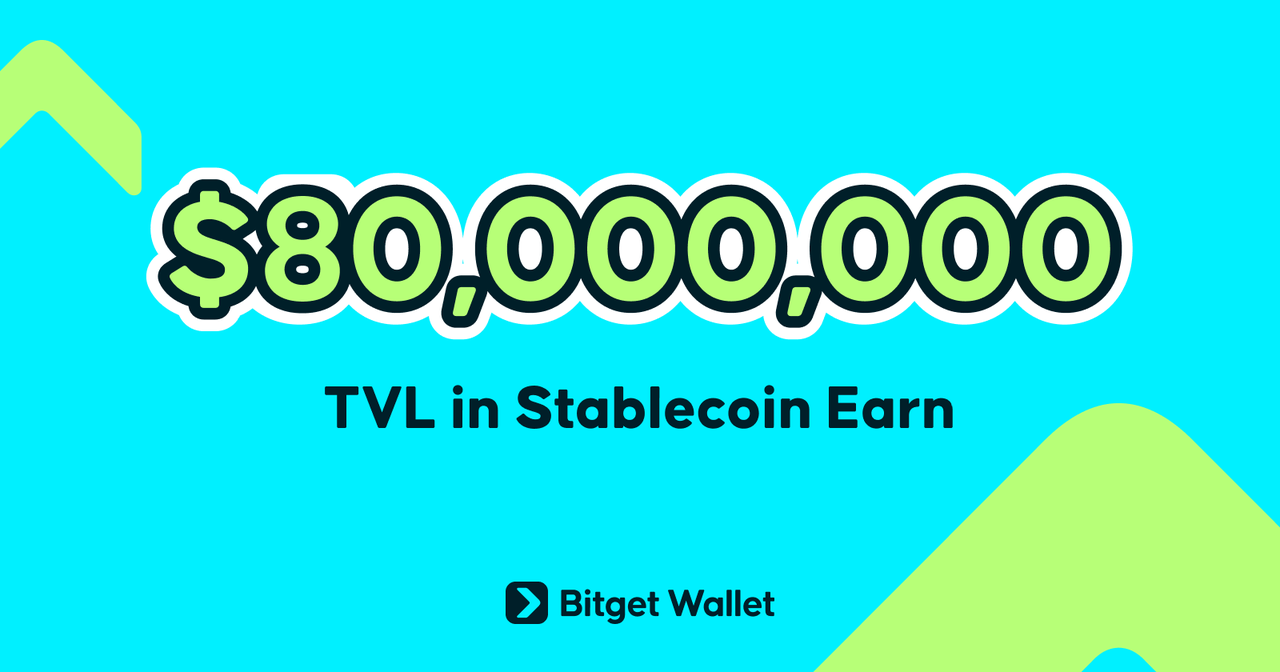 Bitgetウォレットのステーブルコイン運用、TVL8000万ドル突破!安全なオンチェーン利回りに注目